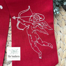Load image into Gallery viewer, Linen Wreath/Basket Sash - Vintage Cupid