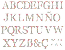 Load image into Gallery viewer, Heirloom Cotton Baby Quilt & Pillow Cover - Floral Alphabet