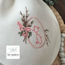 Load image into Gallery viewer, Willow Framed Easter Egg Embroidered Luncheon, Dinner & Cocktail Napkins