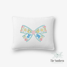 Load image into Gallery viewer, Linen Pillow Cover - Floral Bow