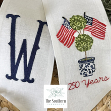 Load image into Gallery viewer, Linen Wreath/Basket Sash - 250 Years of Freedom