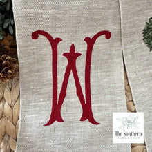 Load image into Gallery viewer, Linen Wreath/Basket Sash - Chinoiserie Christmas Topiary