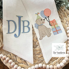 Load image into Gallery viewer, Linen Wreath/Basket Sash - Birthday Puppy