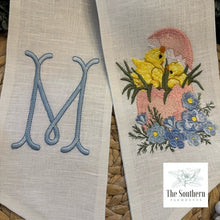 Load image into Gallery viewer, Linen Wreath/Basket Sash - Spring Easter Chicks