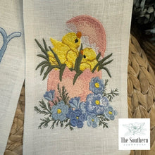 Load image into Gallery viewer, Linen Wreath/Basket Sash - Spring Easter Chicks