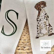 Load image into Gallery viewer, Linen Wreath/Basket Sash - German Shorthaired Pointer