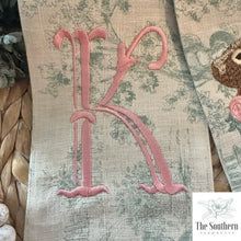 Load image into Gallery viewer, Linen Wreath/Basket Sash - Toile Cottontail Rabbit Limited Edition