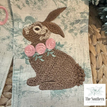 Load image into Gallery viewer, Linen Wreath/Basket Sash - Toile Cottontail Rabbit Limited Edition