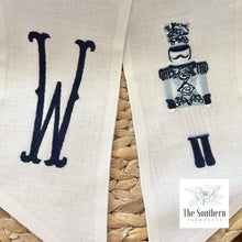 Load image into Gallery viewer, Linen Wreath/Basket Sash - Chinoiserie Nutcracker