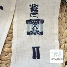 Load image into Gallery viewer, Linen Wreath/Basket Sash - Chinoiserie Nutcracker