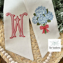 Load image into Gallery viewer, Linen Wreath/Basket Sash - Hydrangea Bouquet