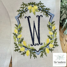 Load image into Gallery viewer, Linen Wreath/Basket Sash - Limoncello Crest