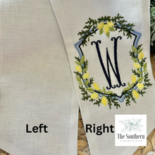 Load image into Gallery viewer, Linen Wreath/Basket Sash - Limoncello Crest