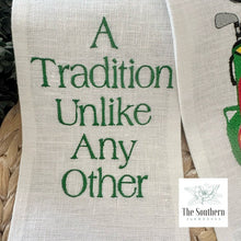 Load image into Gallery viewer, Linen Wreath/Basket Sash - The Masters Golf Bag