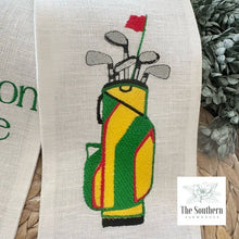 Load image into Gallery viewer, Linen Wreath/Basket Sash - The Masters Golf Bag
