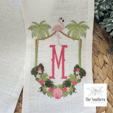 Load image into Gallery viewer, Linen Wreath/Basket Sash - Palm Beach Crest