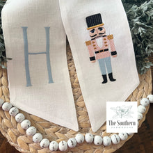 Load image into Gallery viewer, Linen Wreath/Basket Sash - Holiday Pastel Nutcracker