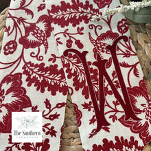Load image into Gallery viewer, Linen Wreath/Basket Sash - Scarlet Jacobean Limited Edition Sash