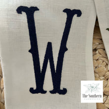 Load image into Gallery viewer, Linen Wreath/Basket Sash - Lemon Tree Monogram