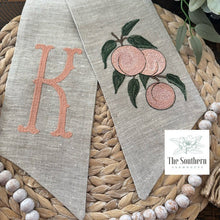 Load image into Gallery viewer, Linen Wreath/Basket Sash - Vintage Peaches