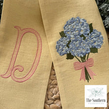 Load image into Gallery viewer, Linen Wreath/Basket Sash - Hydrangea Bouquet Limited Edition Yellow Linen