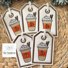 Load image into Gallery viewer, Reusable Gift Tags - Pumpkin Spice Lattes