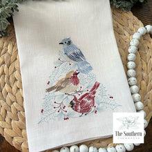 Load image into Gallery viewer, Tea Towel - Winter Birds