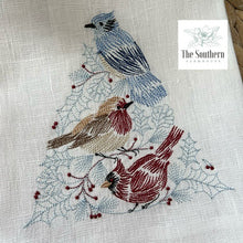 Load image into Gallery viewer, Tea Towel - Winter Birds