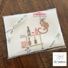 Load image into Gallery viewer, Tea/Guest Towel - Chinoiserie Monkey Bar Cart