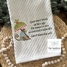 Load image into Gallery viewer, Cotton Waffle Weave Tea Towel - The White Lotus Parker Posey