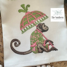 Load image into Gallery viewer, Cotton Twill PRINTED Tea Towel - The White Lotus Parker Posey Quote - Pink & Green