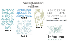 Load image into Gallery viewer, Linen Wedding Gown Labels