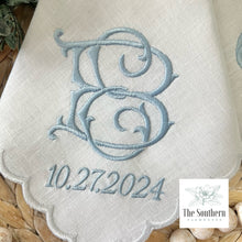 Load image into Gallery viewer, Linen Wedding Handkerchiefs