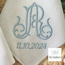 Load image into Gallery viewer, Linen Wedding Handkerchiefs