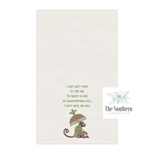 Load image into Gallery viewer, Cotton Twill PRINTED Tea Towel - The White Lotus Parker Posey Quote - Pink & Green
