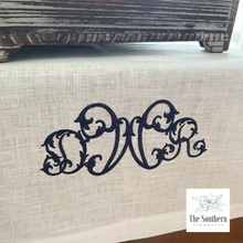 Load image into Gallery viewer, Antique Couture Monogrammed Table Runner