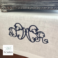 Load image into Gallery viewer, Antique Couture Monogrammed Table Runner