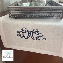 Load image into Gallery viewer, Antique Couture Monogrammed Table Runner