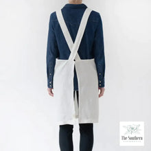 Load image into Gallery viewer, Linen Apron - Laurel Framed Monogram