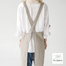 Load image into Gallery viewer, Linen Apron - Queen Bee Monogram