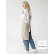 Load image into Gallery viewer, Linen Apron - French Floral Monogram