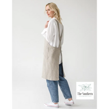 Load image into Gallery viewer, Linen Apron - Queen Bee Monogram