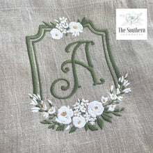 Load image into Gallery viewer, Linen Apron - Virginia Crest Monogram