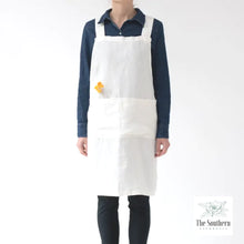 Load image into Gallery viewer, Linen Apron - Seashore Monogram
