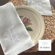 Load image into Gallery viewer, Barret Stripe Monogrammed Luncheon, Dinner & Cocktail Napkins