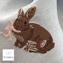 Load image into Gallery viewer, Bunny Rabbit Embroidered Luncheon, Dinner & Cocktail Napkins