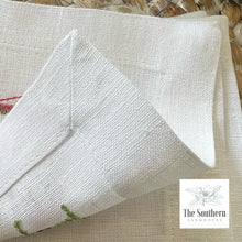 Load image into Gallery viewer, Set of 4 Embroidered Cocktail Napkins - Cabana Stripe Chaise & Umbrella