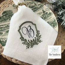 Load image into Gallery viewer, Carolina Crest Monogrammed Luncheon, Dinner & Cocktail Napkins