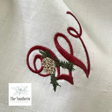Load image into Gallery viewer, Christmas Pines Monogrammed Luncheon, Dinner & Cocktail Napkins