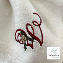 Load image into Gallery viewer, Christmas Pines Monogrammed Luncheon, Dinner & Cocktail Napkins
